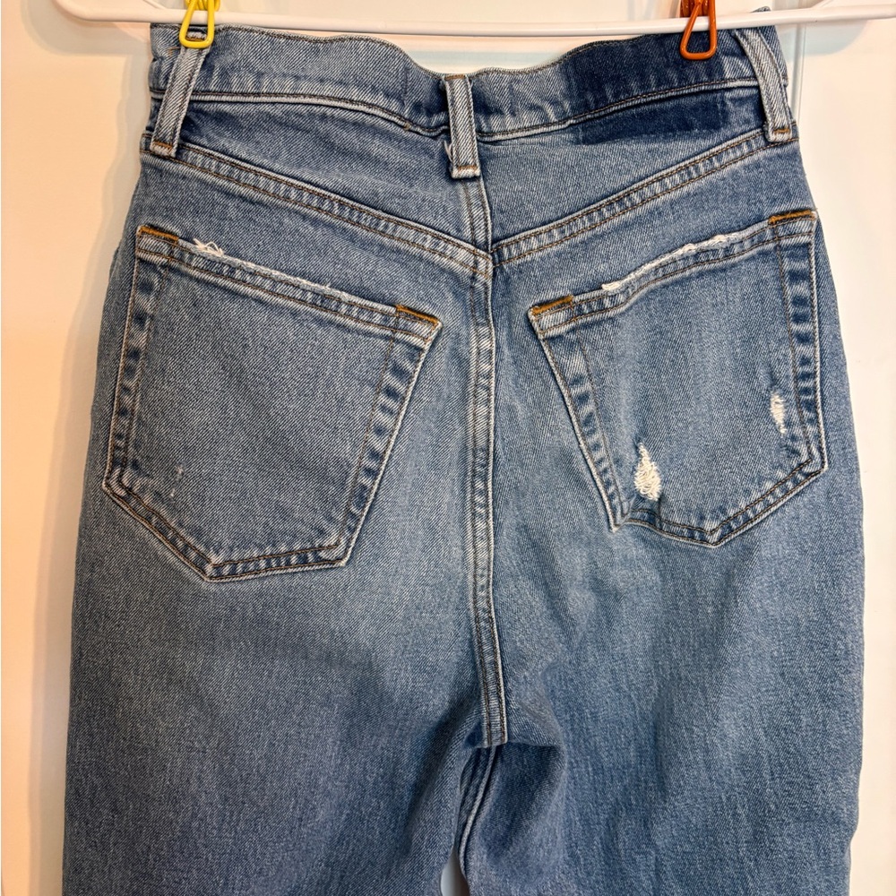 Abercrombie & Fitch Criss Cross High Rise Blue Jeans - Picture 7 of 9
